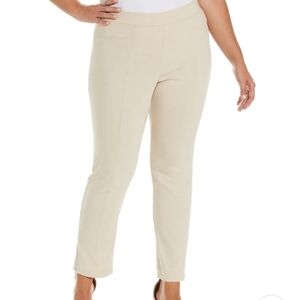 Rafaella Cream Straight Leg Pants